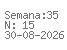 Semana: 35 | N.º15 | Data: 2026-08-30